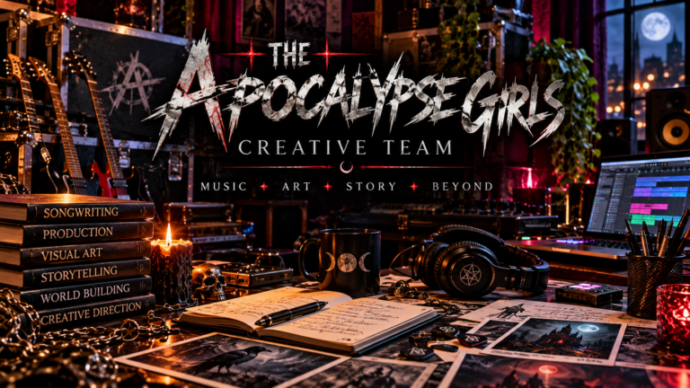 The Apocalypse Girls – Official Creative Team, an international collective of musicians, producers, artists, and storytellers